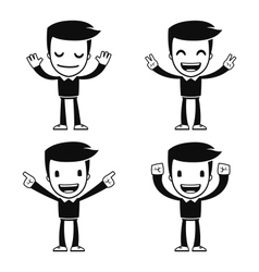 Funny cartoon helper man vector image