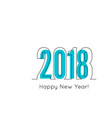 2018 happy new year background vector image