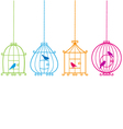 Birdcages with birds vector image