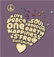 Peace heart graphic vector image
