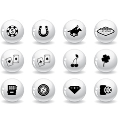 Web buttons Las Vegas icons vector image
