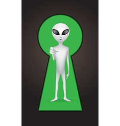 Keyhole alien vector image