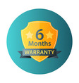 Six Months Warranty circle icon Six Months Warranty circle icon vector image