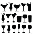 Silhouette drinks vector image