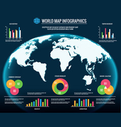 Map infographics 3d world maps graphic design Map infographics 3d world maps graphic design vector image