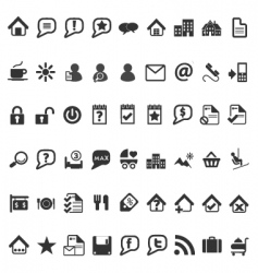Hotel icons vector image