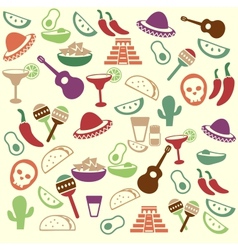 Mexican seamless pattern vector image
