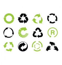 Recycle symbols vector image