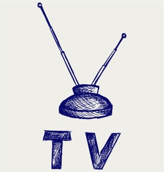Seen on TV icon vector image