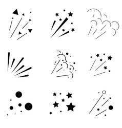 Set of Sparkles and Bursts Minimal design vector image