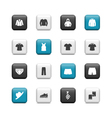 Clothing icons vector image
