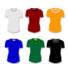 Set women t-shirt Set women t-shirt vector image