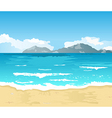 Beautiful summer background with beach vector image