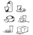 Breakfast symbols vector image