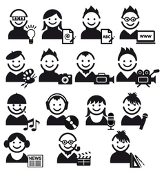 Creative people icon set vector image