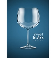 Glass goblet for wine drink vector image