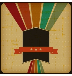 Retro poster with abstract grunge background vector image
