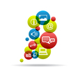 Social Icons Background vector image