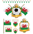 Wales flags vector image