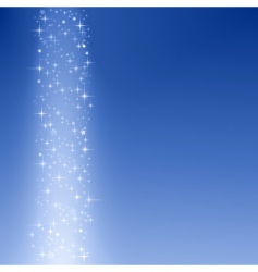Festive blue background with stars vector image