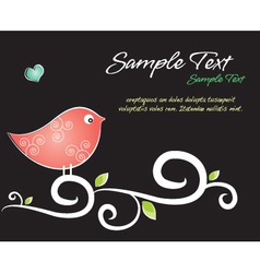 Crafty Bird Background vector image
