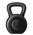 Black kettlebell vector image