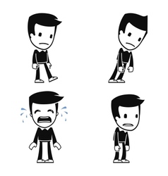 Funny cartoon helper man vector image
