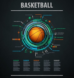 Infographics for basketball vector image