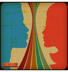 Retro poster with abstract grunge background vector image