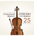 Poster with violi vector image
