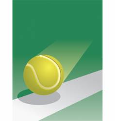 Tennis ball in flight vector image
