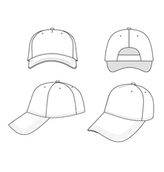 Outline cap vector image