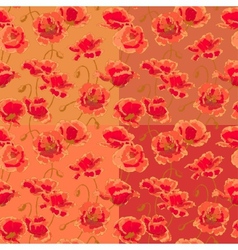 Poppy seamless pattern vector image