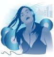 Music girl vector image