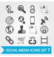 Social media icons set 7 vector image