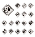 Simple computer performance and equipment icons vector image