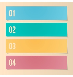 Design Template For Infographics Numbered Banners vector image