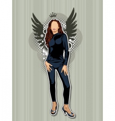Cartoon girl vector image