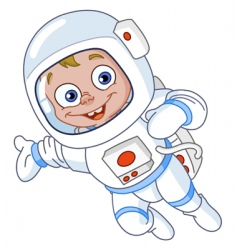 Young astronaut vector image