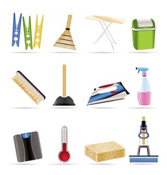 Home objects and tools icons Home objects and tools icons vector image