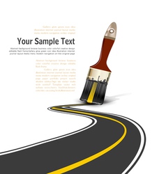 Brush paved road vector image