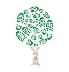 Footprint Eco vector image