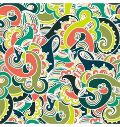 Gorgeous colorful seamless paisley pattern vector image