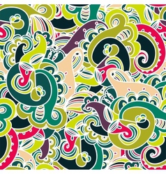 Gorgeous colorful seamless paisley pattern vector image