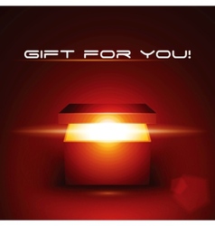 Editable of magic gift box vector image