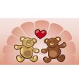 Teddy bears in love vector image