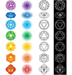 Seven chakras vector image