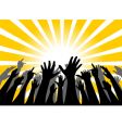 Cheering crowd Cheering crowd vector image