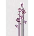 Flower roses card wedding background vector image