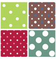 Polka dot seamless patterns vector image